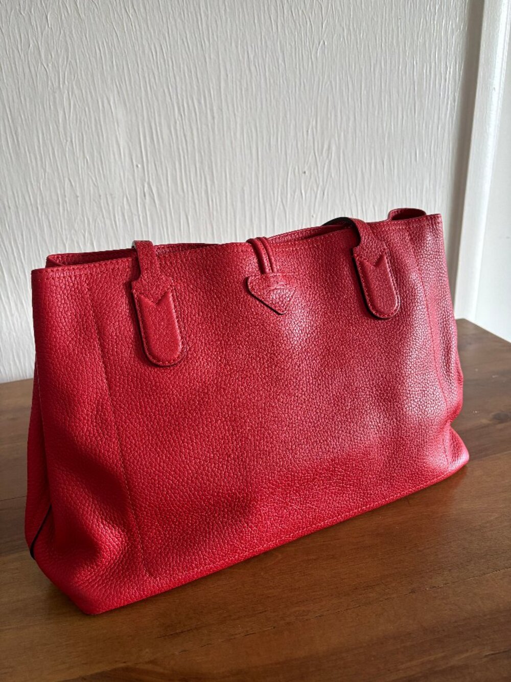 Longchamp oseau Essential Medium Leather Tote RED - Picture 3 of 6